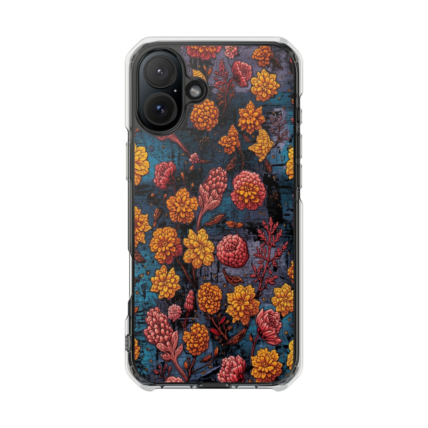Clear Magnetic Impact Phone Case — Autumn Floral Pattern