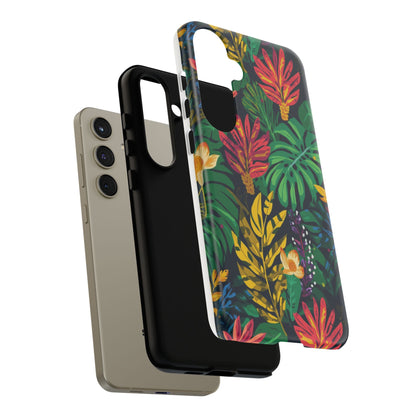 Tropical Floral Phone Case — Vibrant Jungle Leaf Protective Cover