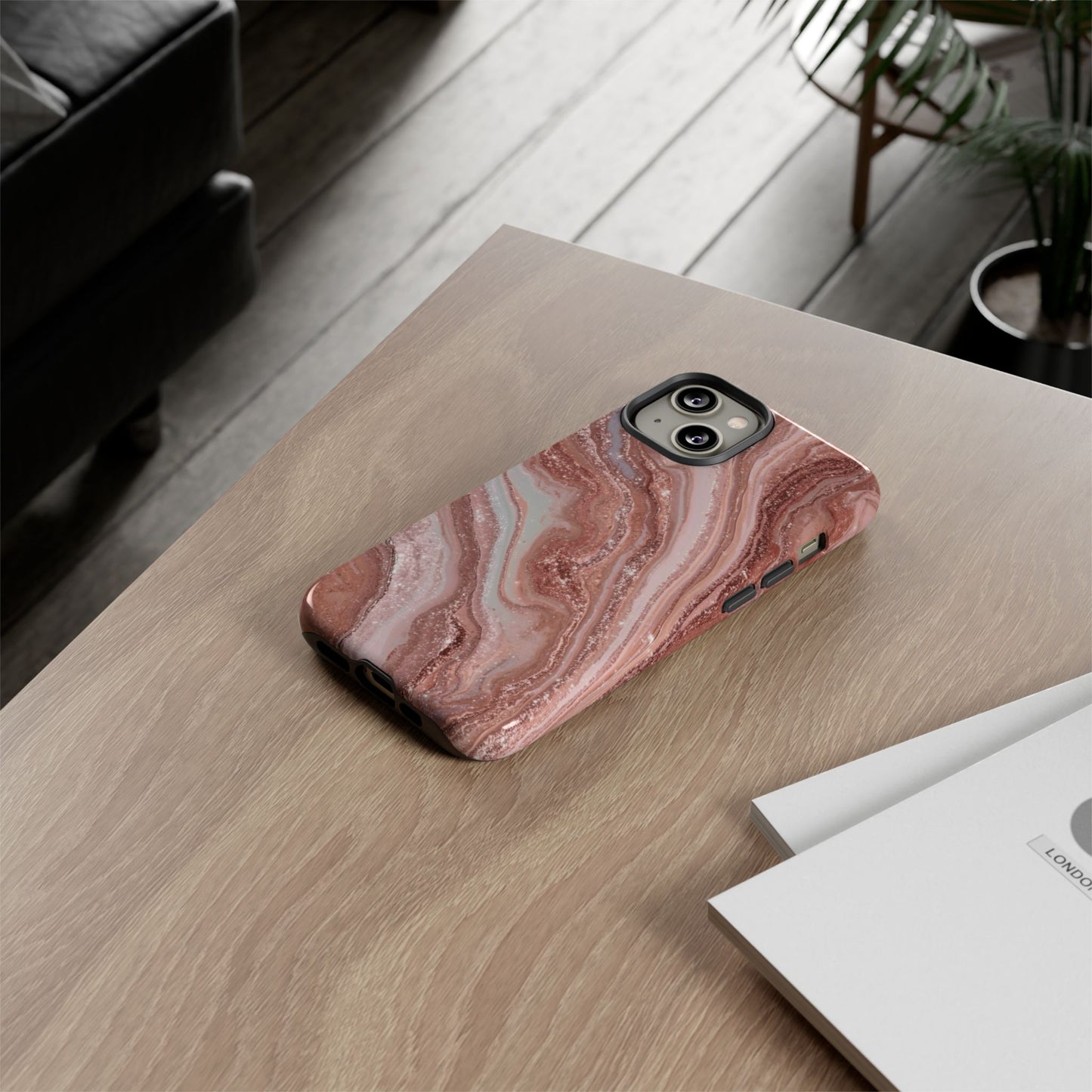 Rose Gold Marble Tough Phone Case