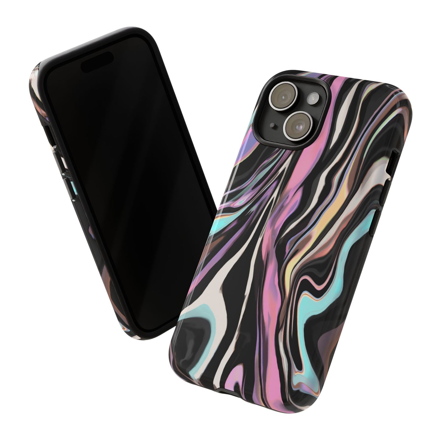 Abstract Marble Tough Phone Case — Pastel Swirl Protective Cover