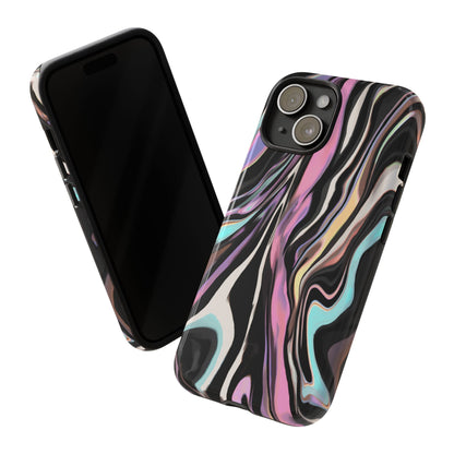 Abstract Marble Tough Phone Case — Pastel Swirl Protective Cover