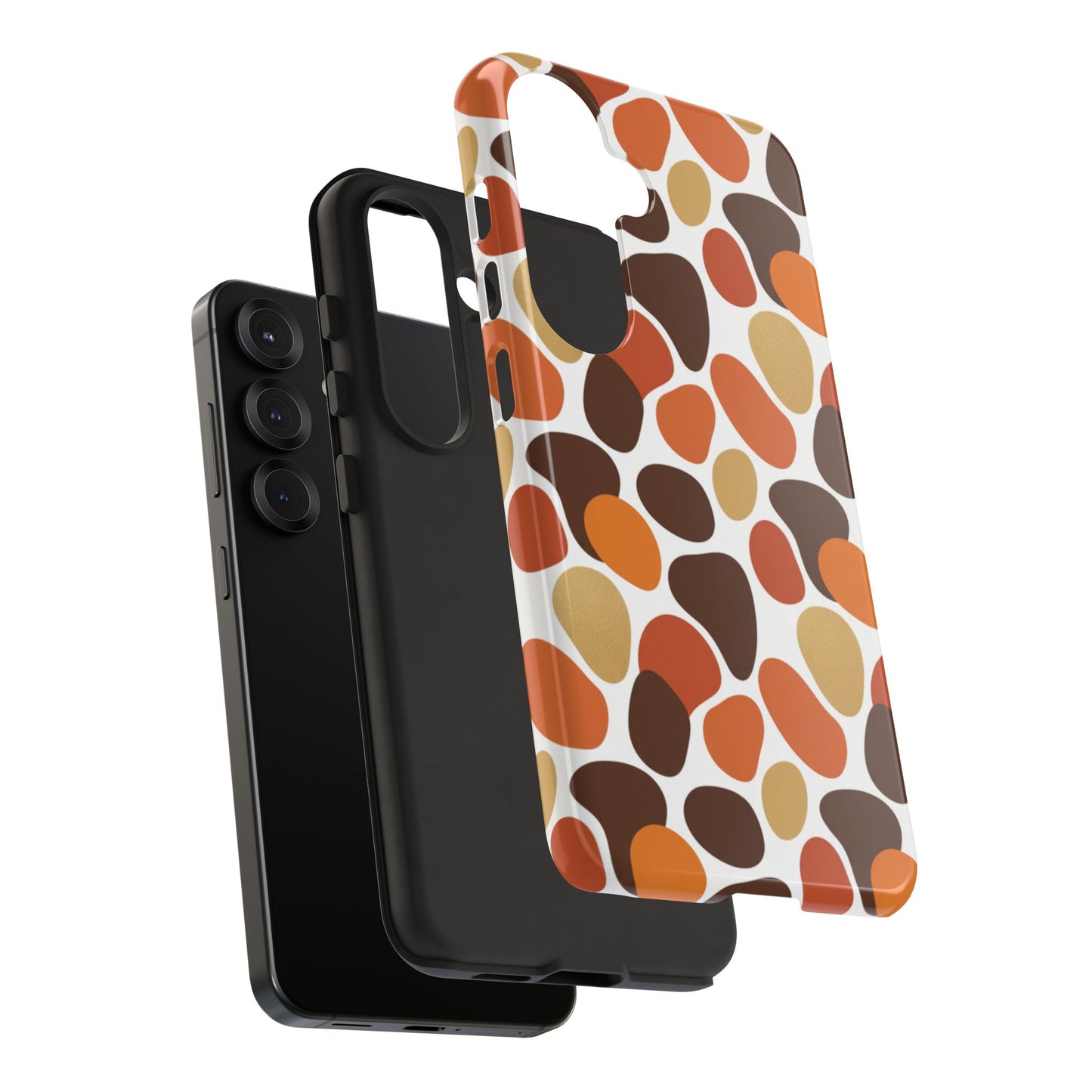 Phone Case — Retro Pebble Pattern in Warm Autumn Colors