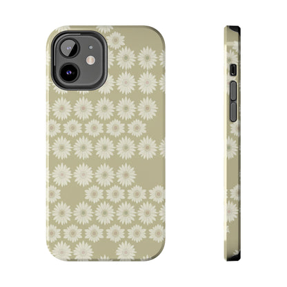 Daisy Pattern Tough Phone Case — Protective Floral iPhone Cover