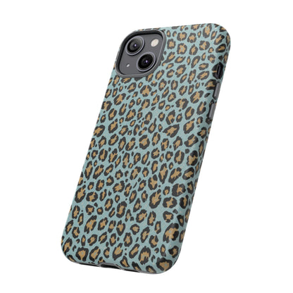 Leopard Print Tough Phone Case - Blue Cheetah Protective Cover