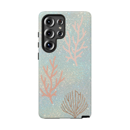 Seafoam Sparkle Phone Case – Coral & Seashell Tough Case