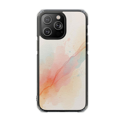 Clear Magnetic Impact Phone Case — Pastel Watercolor Splash