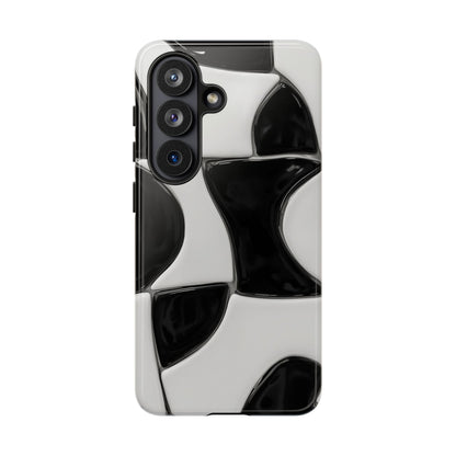 Black & White Abstract Pattern Tough Phone Case