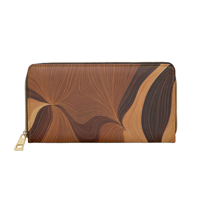 Women's Abstract Autumn Wallet - Vegan Abstract Foliage