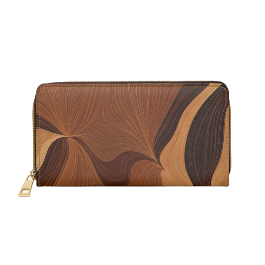 Women's Abstract Autumn Wallet - Vegan Abstract Foliage