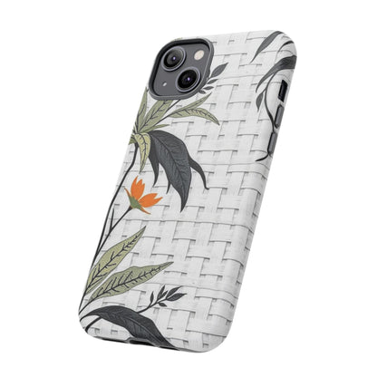 Floral Woven Tough Phone Case — Protective Botanical iPhone Cover