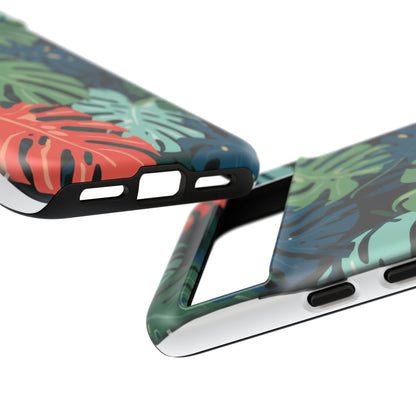 Tropical Monstera Phone Case — Colorful Leaf Protective Tough Case