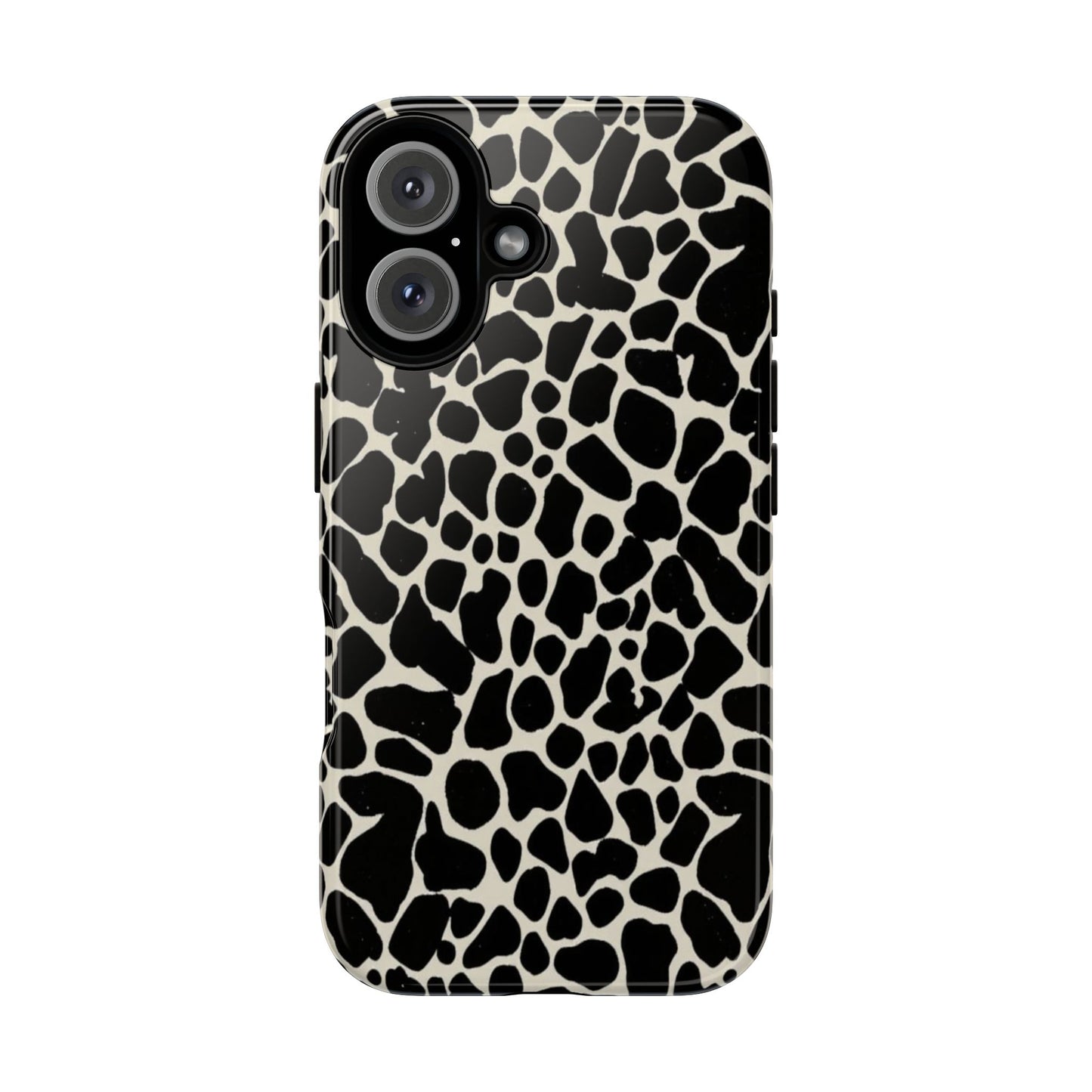 Black and White Cowhide Phone Case — Protective Tough Case