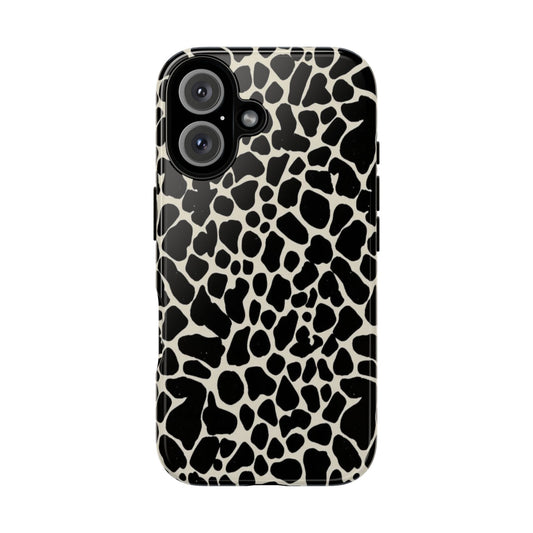 Black and White Cowhide Phone Case — Protective Tough Case