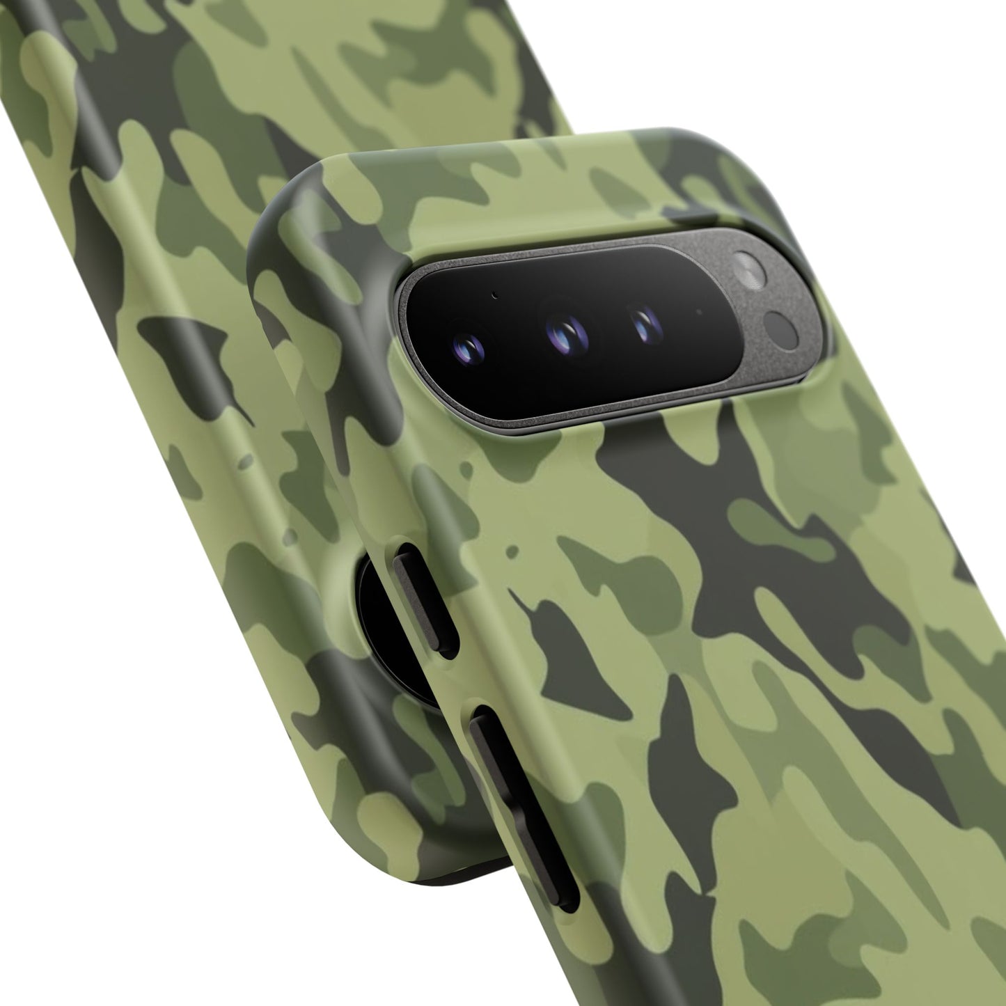 Camo Tough Phone Case — Military Green Protective iPhone Cover