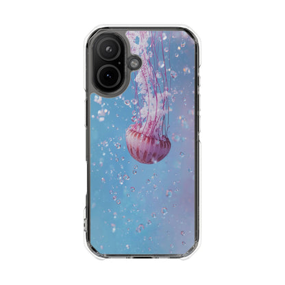 Jellyfish Clear Magnetic Impact Phone Case – Ocean Blue Underwater Design