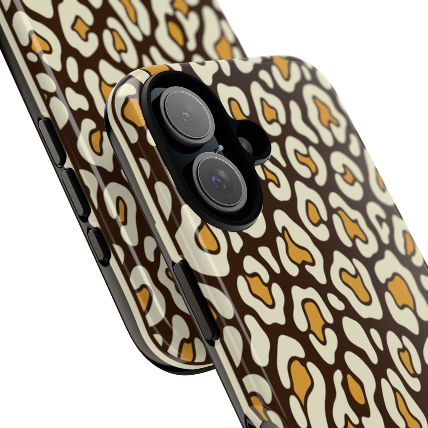 Leopard Print Tough Phone Case — Durable Protective iPhone Cover