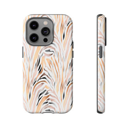 Tough Case — Neutral Watercolor Tiger Stripe Phone Case