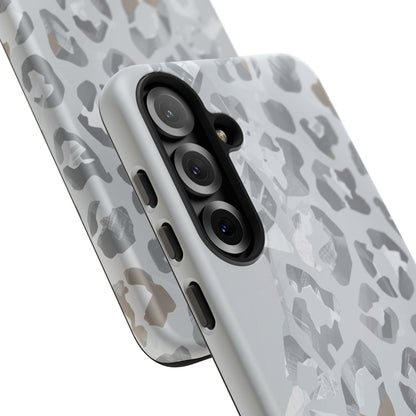 Silver Leopard Tough Phone Case