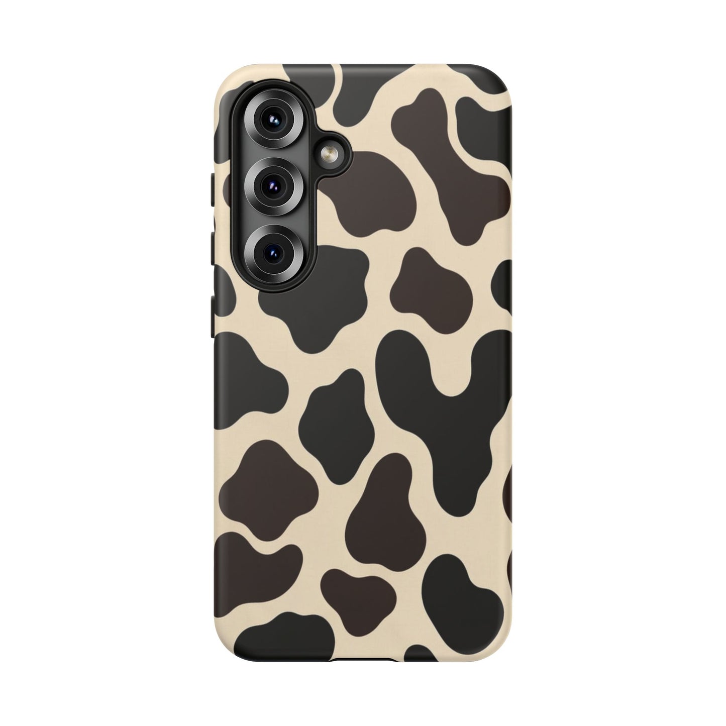 Cow Print Phone Case — Black & Cream Protective  Case