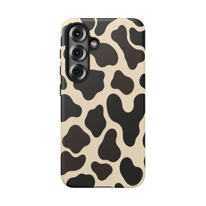 Cow Print Phone Case — Black & Cream Protective  Case