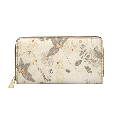 Women's Seasonal Botanical Wallet - Modern Zippered Wallet