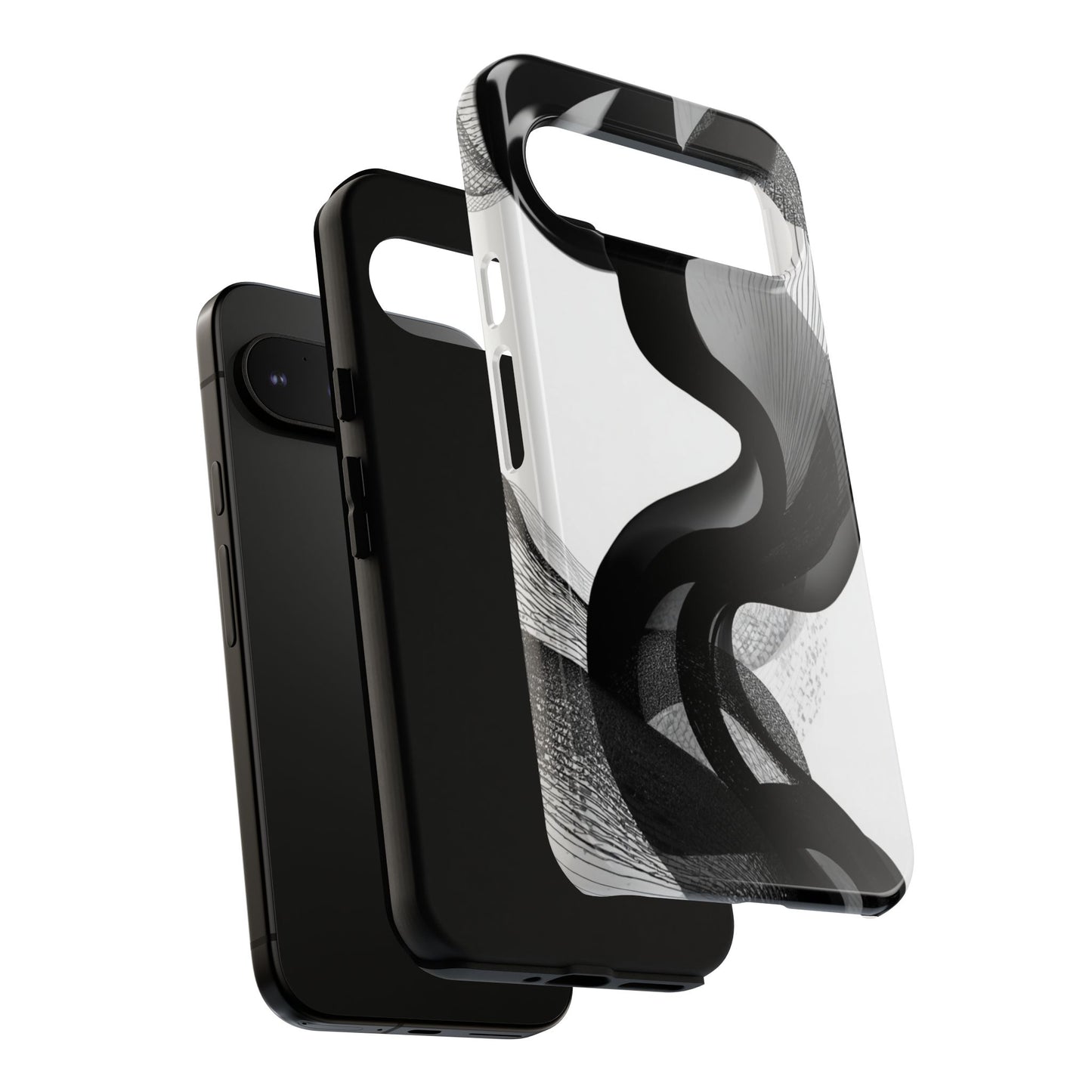 Phone Case — Monochrome Abstract Protective Cover