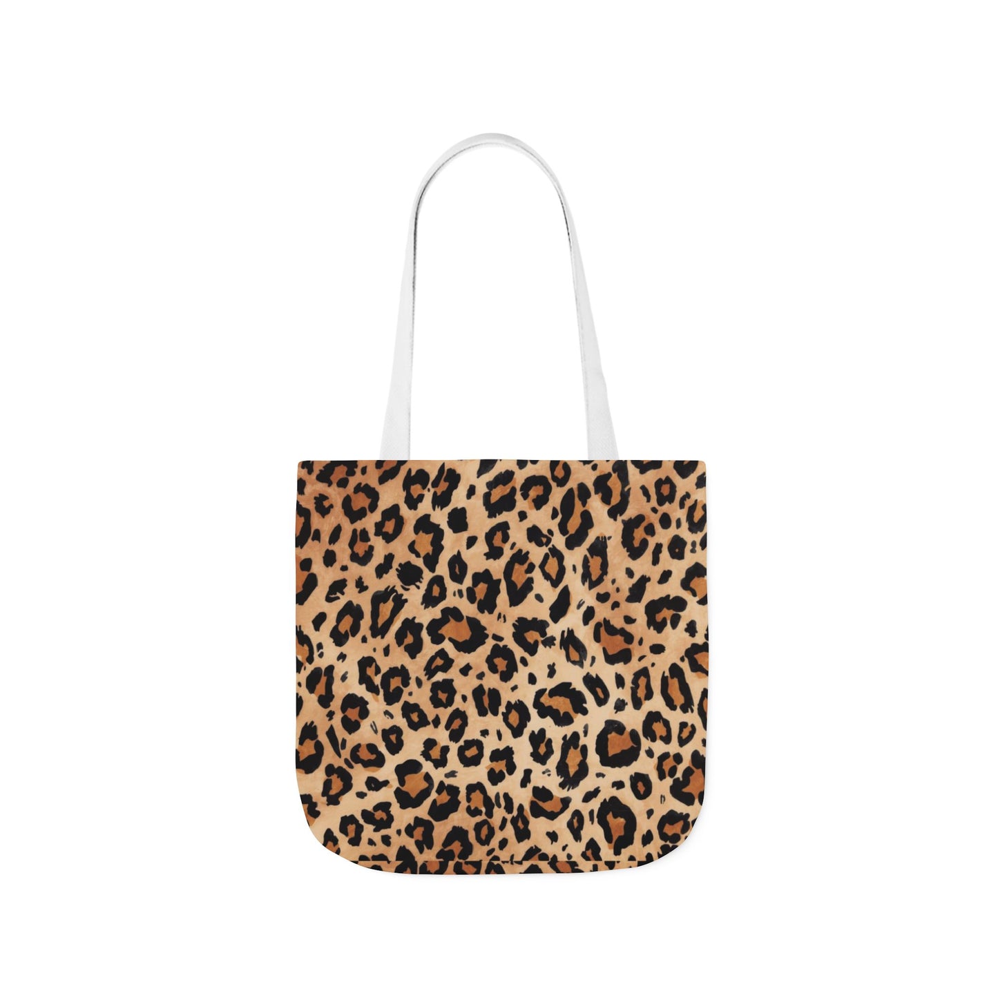 Leopard Print Canvas Tote Bag — Animal Print Everyday Shopper