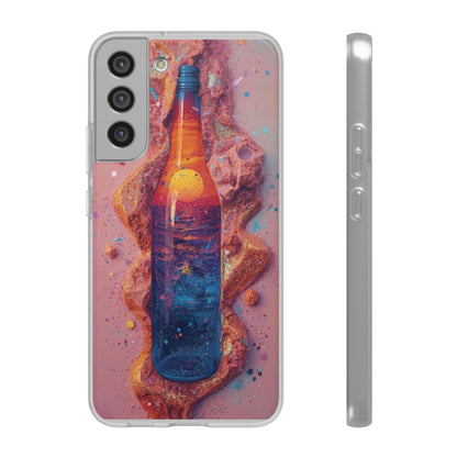 Phone Case — Surreal Sunset Bottle Art Flexible Protective Cover