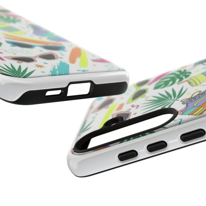 Tough Cases — Colorful Retro Sneakers & Sunglasses Phone Case