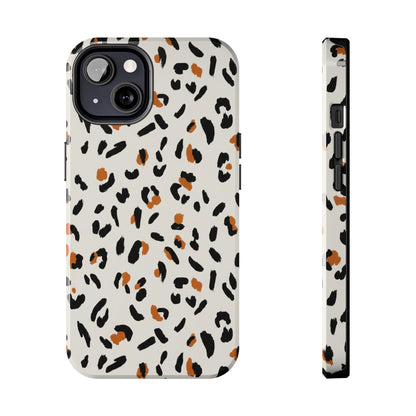 Leopard Print Tough Phone Case — Stylish Protective iPhone Cover