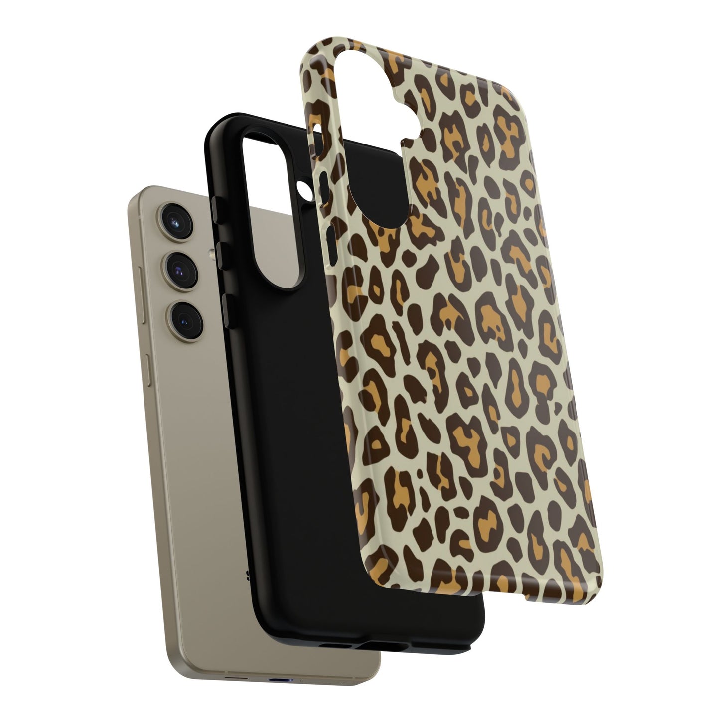 Leopard Print Tough Phone Case — Durable Protective Animal Print Case