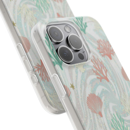 Pastel Seashell Phone Case — Coral Reef Wave iPhone Cover
