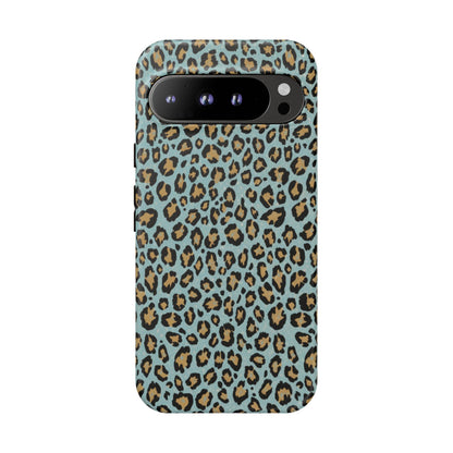 Leopard Print Tough Phone Case - Blue Cheetah Protective Cover