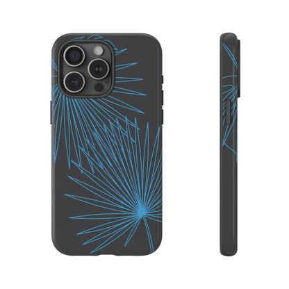 Blue Dandelion Burst Tough Phone Case — Protective Floral iPhone Cover