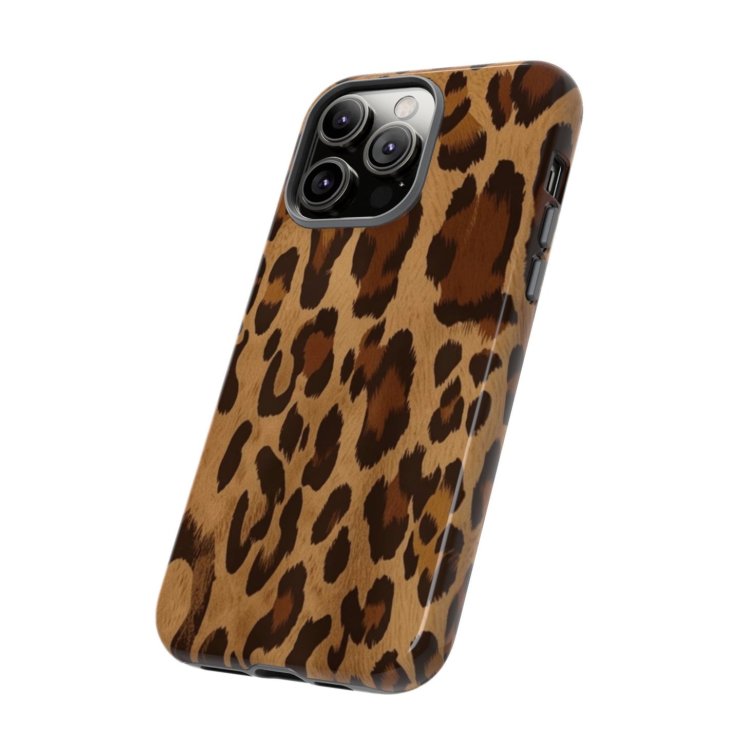 Leopard Print Tough Phone Case — Durable Animal Print Protective Cover