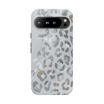 Silver Leopard Tough Phone Case