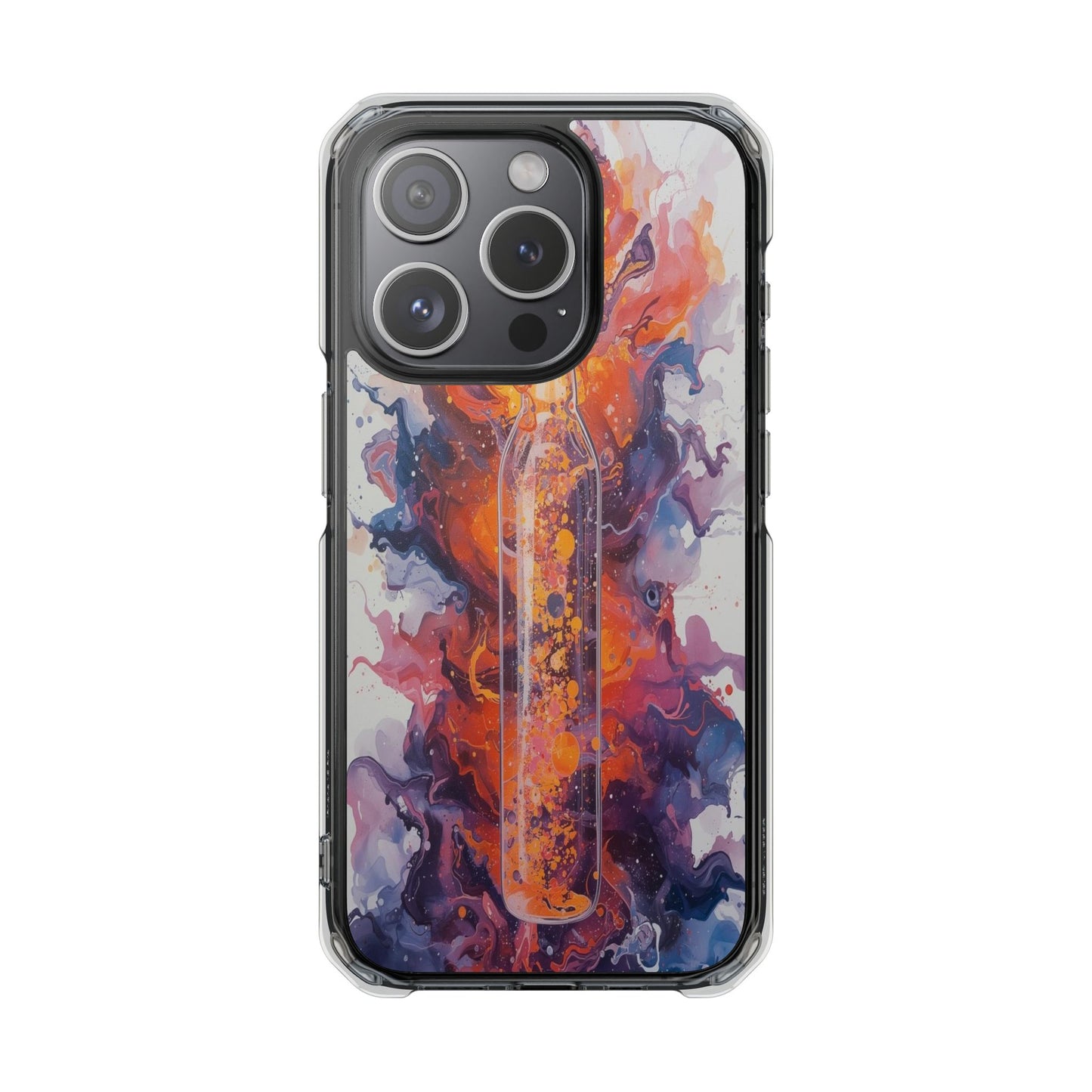 Clear Magnetic Impact Phone Case — Vibrant Abstract Swirl Design