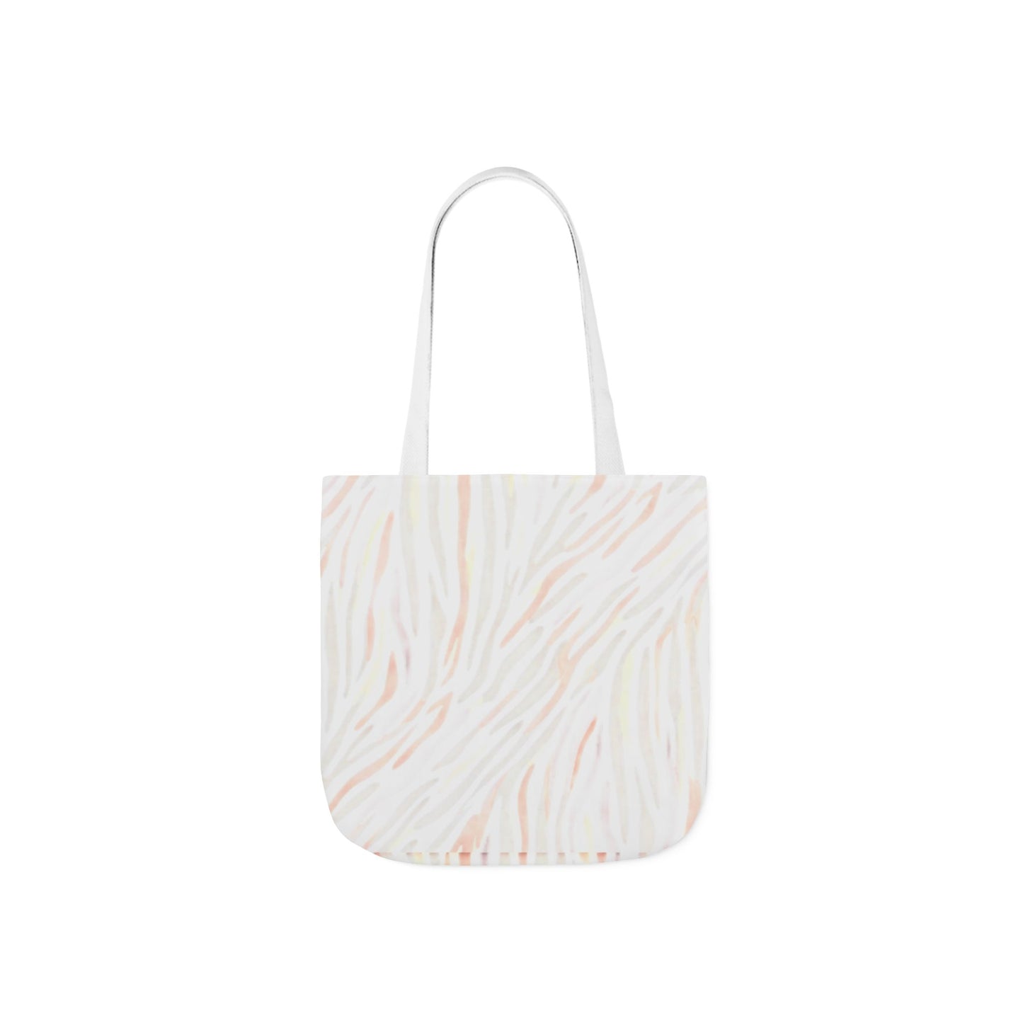 Pastel Zebra Canvas Tote Bag — Lightweight Animal Print Shoulder Tote