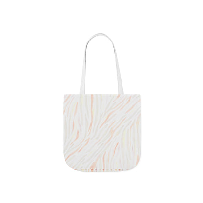 Pastel Zebra Canvas Tote Bag — Lightweight Animal Print Shoulder Tote