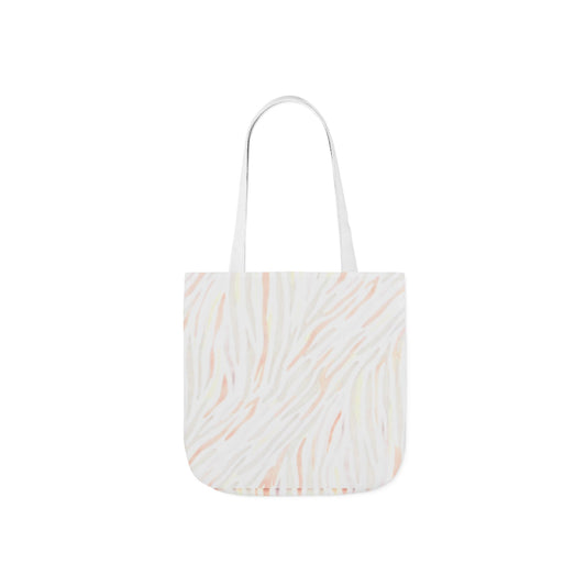 Pastel Zebra Canvas Tote Bag — Lightweight Animal Print Shoulder Tote