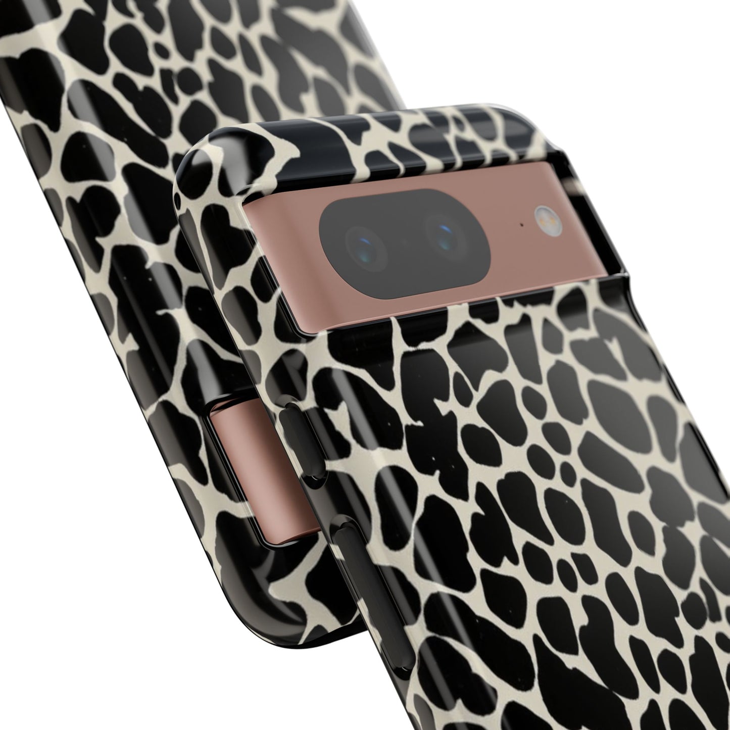 Black and White Cowhide Phone Case — Protective Tough Case
