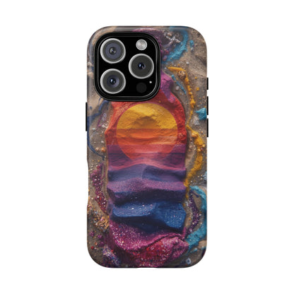 Phone Case — Colorful Sand Art Sunset Tough Protective Case