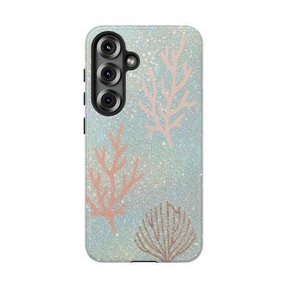 Seafoam Sparkle Phone Case – Coral & Seashell Tough Case