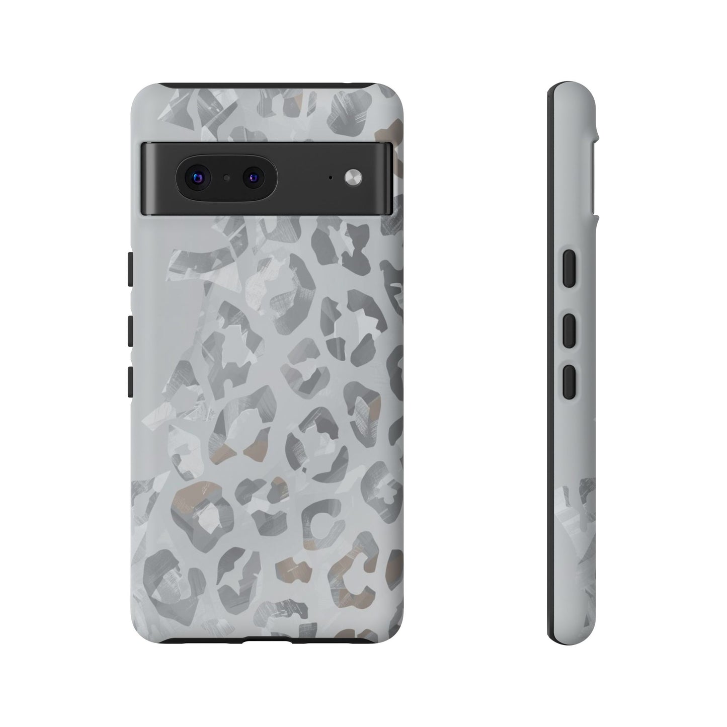 Silver Leopard Tough Phone Case