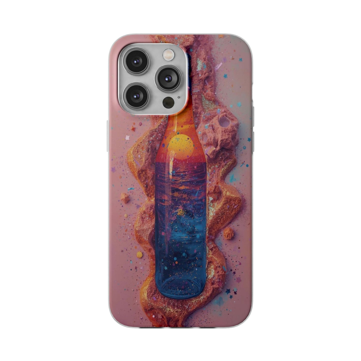 Phone Case — Surreal Sunset Bottle Art Flexible Protective Cover