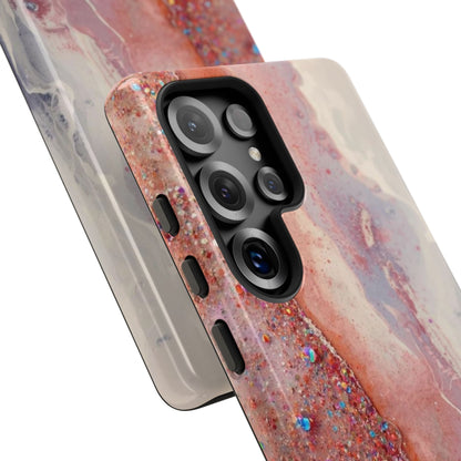 Marbled Rose Gold Galaxy Phone Case — Protective Tough Case