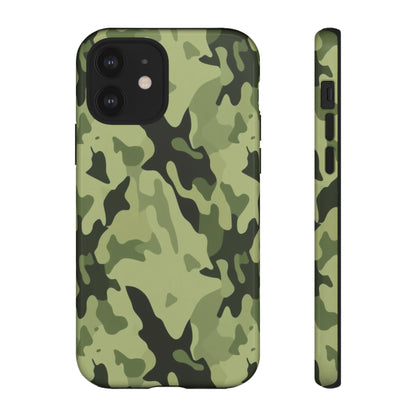 Camo Tough Phone Case — Military Green Protective iPhone Cover