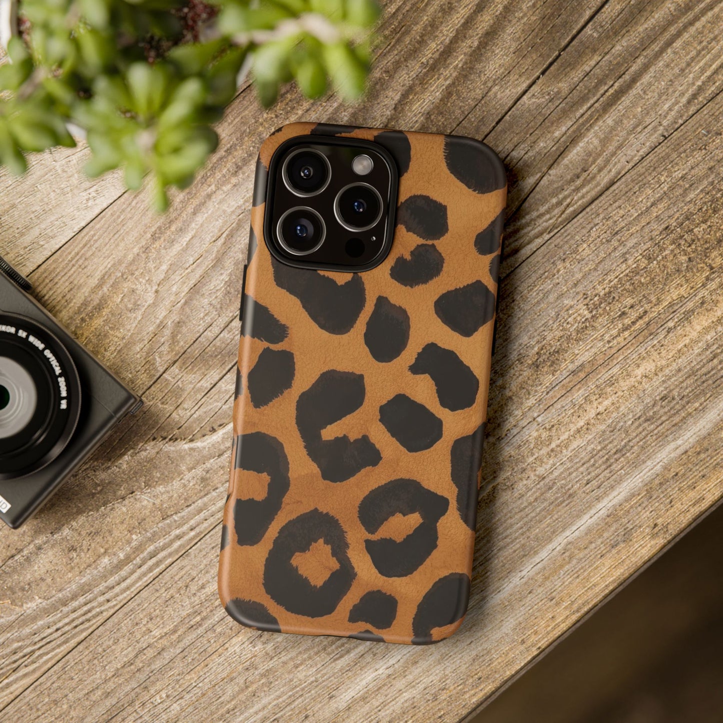Leopard Print Tough Phone Case — Protective Animal Print iPhone Case