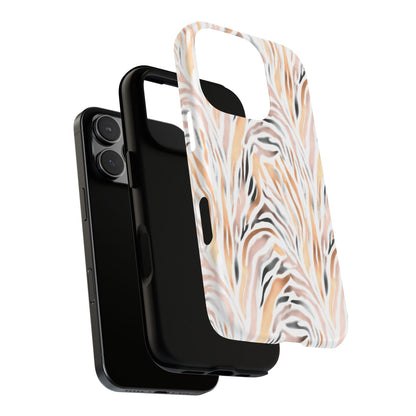 Tough Case — Neutral Watercolor Tiger Stripe Phone Case