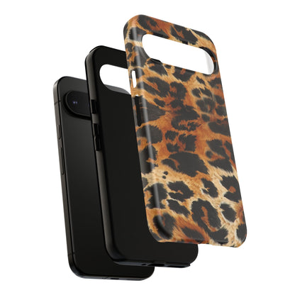 Leopard Print Tough Phone Case – Rugged Protective iPhone Cover